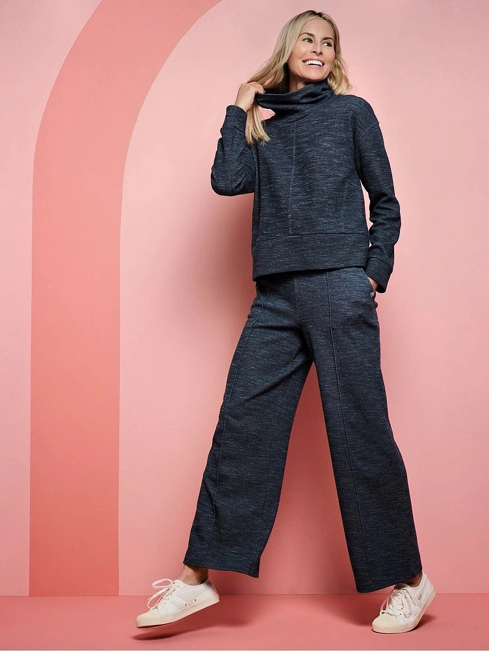Talbots T by Talbots Marled Cowl Neck Pullover and Pants